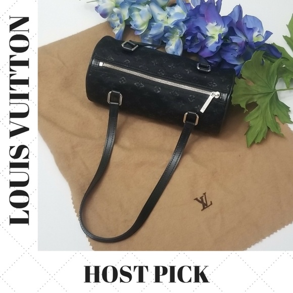 Louis Vuitton Handbags - Louis Vuitton Black Satin Monogram Papillion Bag